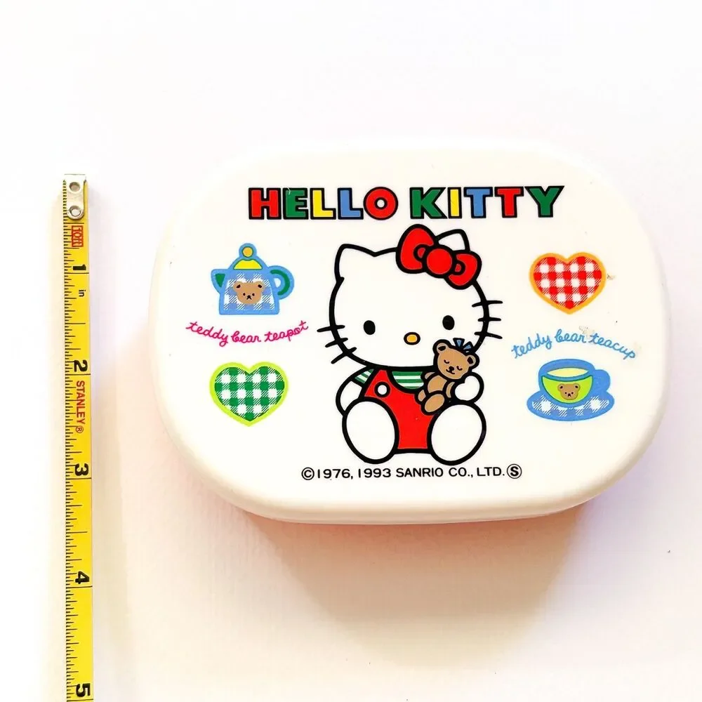 Vintage Hello Kitty Container Food Snacks Red White 1993 Made in Japan Good Cond